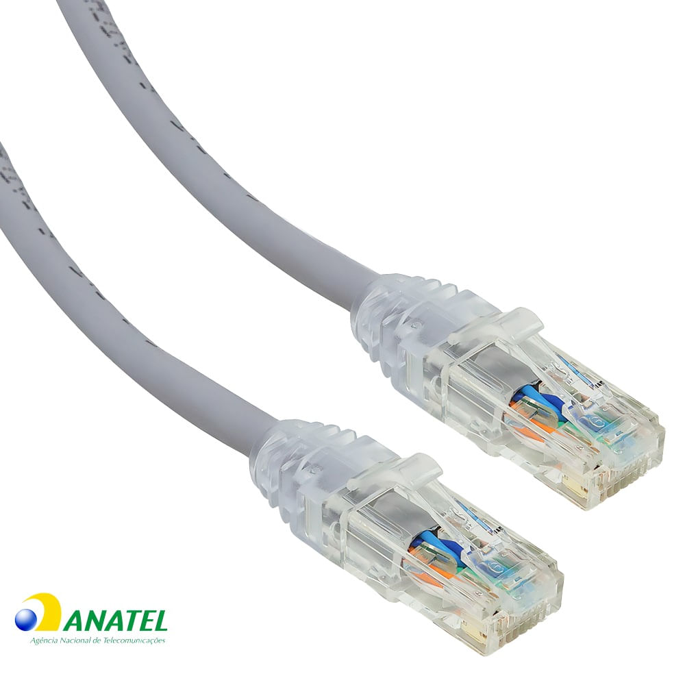 Patch Cord Cat6 U/UTP CM GigaLan Furukawa Cinza 1,50 Metros